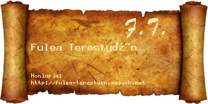 Fulea Terestyén névjegykártya
